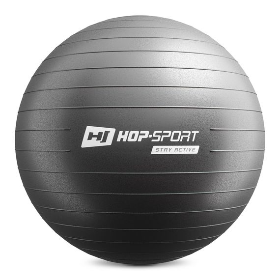 Фітбол Hop-Sport 55см чорний + насос 2020 | Зображення 1
