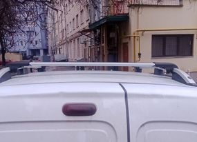 Перемички на рейлінги під ключ (2 шт) Сірий для Renault Kangoo 1998-2008 рр