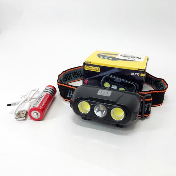 Головний ліхтарик KX-215-LED-2COB, Налобний ліхтар для електрика, Ліхтар на голову для риболовлі OU-83 | Зображення 2