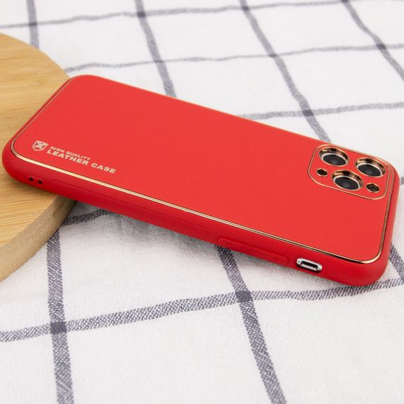 Шкіряний чохол Xshield для Apple iPhone 12 Pro Max (6.7") Червоний / Red | Зображення 2
