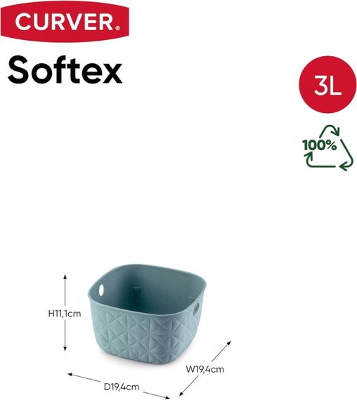 Корзина для хранения пластиковая Curver (Курвер) Softex XS 3 л (00570) Синий | Зображення 5