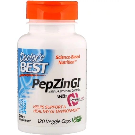 Комплекс для травлення Doctor's Best PepZin GI Zinc-L-Carnosine Complex 120 Veg Caps DRB-00136