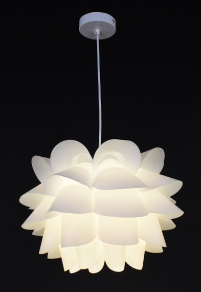 Люстра підвісна на 1 лампочку 27928 Білий 30-170х40х40 см. | Зображення 1