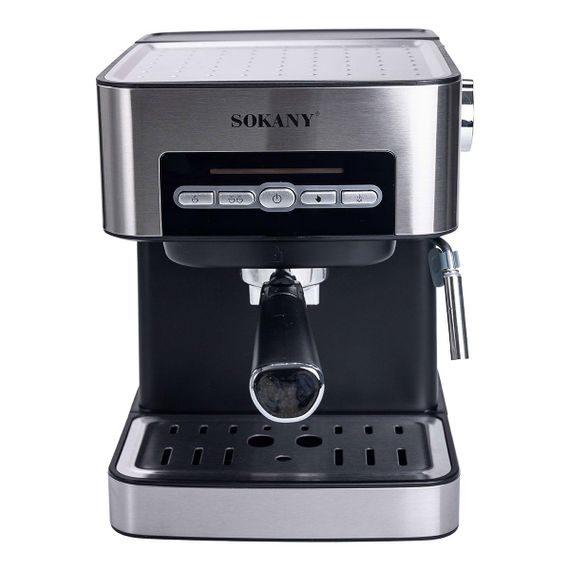 Кофеварка с трубкой для молока 1.6 л  кофемашина для дома 850 Вт Sokany