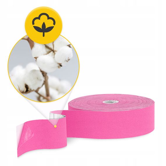 Стрічка кінезіологічна (кінезіо тейп) 4FIZJO 5 см x 31 м Sky Pink (P-5905973405553) | Зображення 1