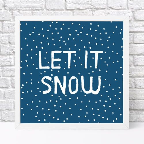 Постер у рамці Let it snow 30x30 см (WKMT_22NG009_WH)