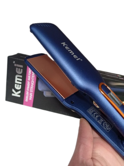 Цифровий випрямляч для волосся з керамічним покриттям Kemei JB-KM-8879 чорний (KM-8879_406) | Зображення 3