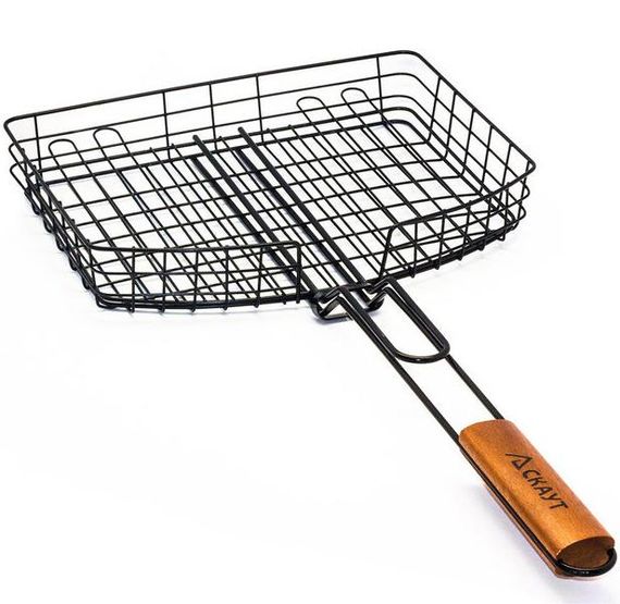 Решітка для барбекю Kamille "Скаут" з антипригарним покриттям 30.5х32х5.5см