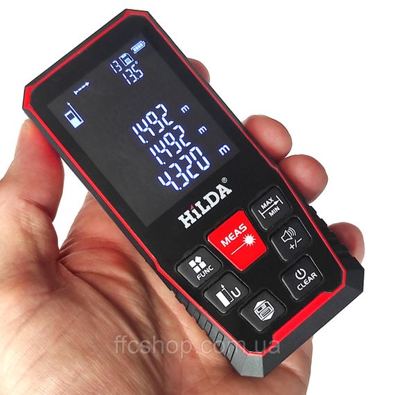Лазерний далекомір рулетка HILDA для вимірювання довжини площі об'єму 120м (CJ368) | Зображення 2