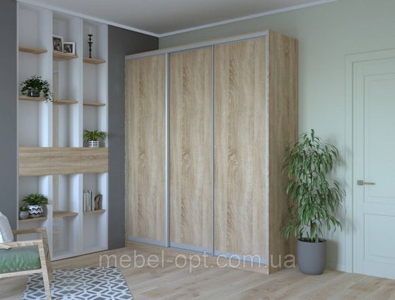 Шафа купе Сіті 24 Doros Дуб Сонома 3 ДСП 208х60х240 (42001001) | Зображення 3