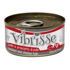Блок консервованого корму для котів з куркою і шинкою в соусі Croci Vibrisse 12*70 г