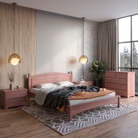 Двоспальне ліжко Mebigrand Мангеттен Н Горіх лісовий 160х200 см (MBG-1631)