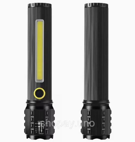 Ручной фонарь с боковой подсветкой BL C63 COB+USB Charge ∙ Фонарик ручной BL-C63 COB с USB зарядкой | Зображення 3