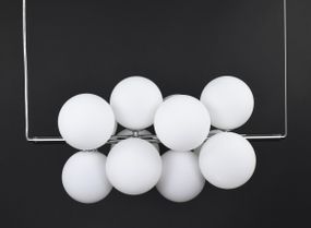 Люстра підвісна на 12 лампочок 27522 Хром 30-140х26х65 см.