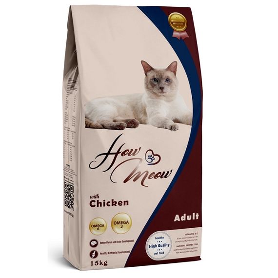 Сухий корм з куркою для котів How Meow Adult Cat Chicken, 15 кг