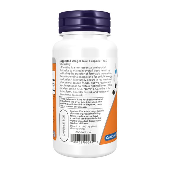 L-Carnitine 500mg - 60 vcaps | Зображення 2
