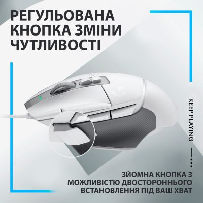 Мышка Logitech G502 X USB White (910-006146) | Зображення 6