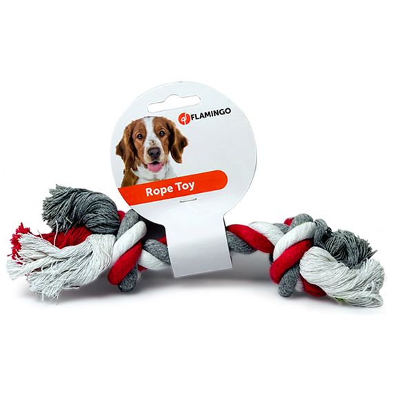 Игрушка для собак Flamingo Cotton Bone 2 Knots, 22 см