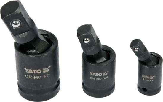 Кардани ударні YATO : квадрати- 1/2", 3/8", 1/4", 3 шт YT-10643