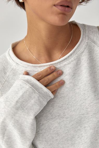 Лонгслів вільного крою з рукавами-реглан - світло-сірий цвет, ONE SIZE (є розміри) | Зображення 3