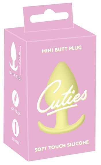 Анальна пробка Cuties Plugs, жовтий