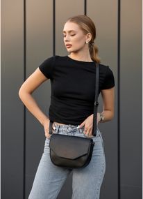 Сумка жіноча Sambag Leoma WITH Чорна 27 х 8 х 18 см (53050001)