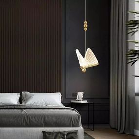 Люстра світлодіодна підвісна LED світильник для квартири на стелю лед 26051 Золото 30-120х22х16 см.