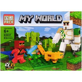 Конструктор для дітей Minecraft 83 деталей Ігровий набір конструктор Майнкрафт для дітей від 6 років