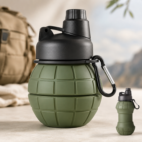 Сложная бутылка для воды Граната ND-2 270 мл 500 мл пищевой силикон | Зображення 2