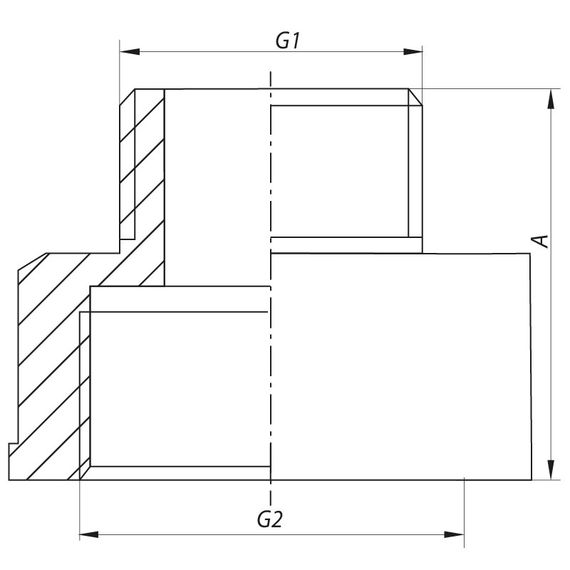 Перехідник (коннектор) 1/2 "х3 / 4" (хром) Koer KF.A0608.CHR (KF0138) | Зображення 2