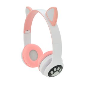 Беспроводные наушники Bluetooth Cat Ear YR-28 Led,Pink