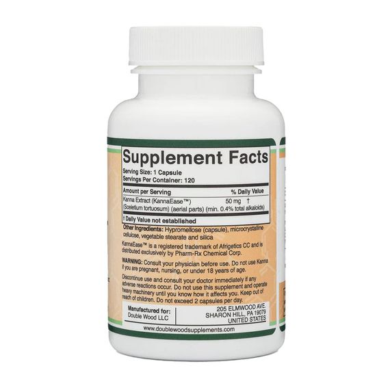 Канна екстракт Double Wood Kanna Extract (Sceletium Tortuosum) 50 mg 120 caps | Зображення 1