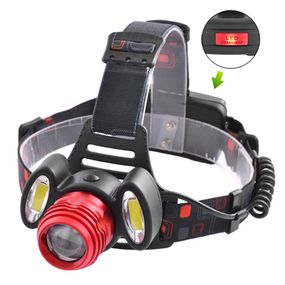 Ліхтар налобний Police BL-2117-T6 + 2COB, 2x18650, ЗУ 220V / 12V, zoom, signal light, BOX