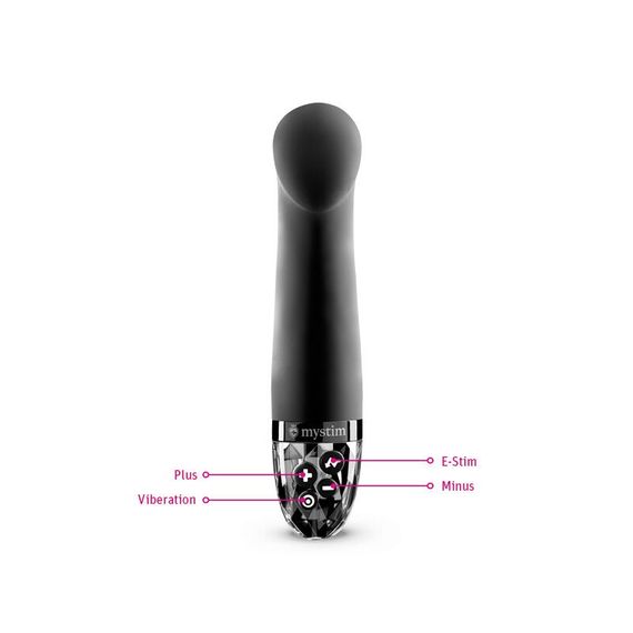 Вібратор для точки G з електростимуляцією Mystim Right on Ron Black Edition | Зображення 4
