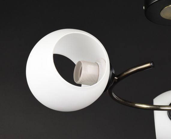 Люстра стельова на 3 лампочки 27422 Бронза 26х56х56 см. | Зображення 1