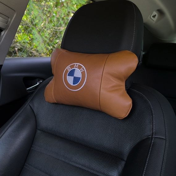 Дорожная подушка под голову BMW, Автоподушка подарок, Подушка WX-671 подголовник бабочка