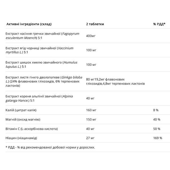 Комплекс для профилактики слуха New Nordic Tone 60 Tabs | Зображення 1