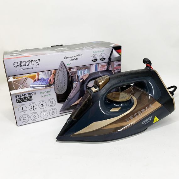 Потужна парова праска Camry CR 5036 3400Вт, Хороша праска для прасування речей Сучасна парова DL-39 | Зображення 5