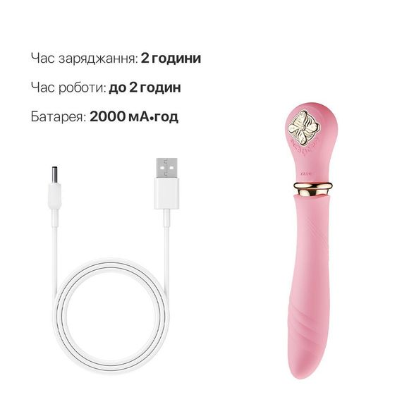 Пульсатор із підігрівом Zalo Sweet Magic - Desire Fairy Pink, турбо режим | Зображення 5
