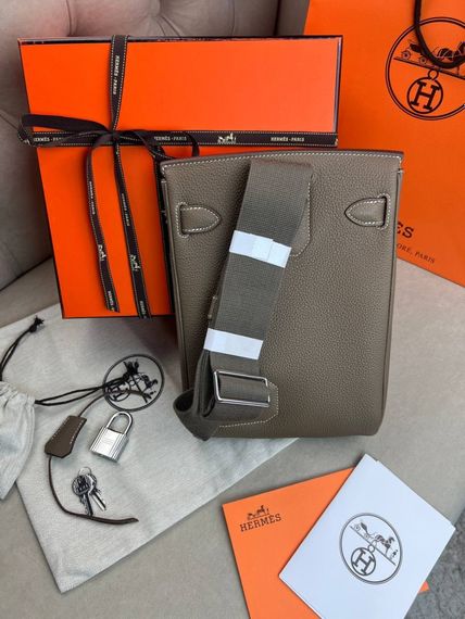 Месенджер бежевий Hermes Hac a Dos PM Beige c886 | Зображення 5