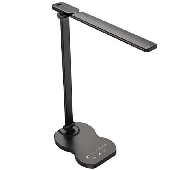 Лампа настільна з бездротовою зарядкою для телефону Table lamp HA-85 Чорна