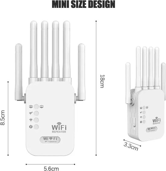 Потужний Wi-Fi ретранслятор 2.4G з 6 антенами / маршрутизатор / підсилювач вай фай сигналу | Зображення 4