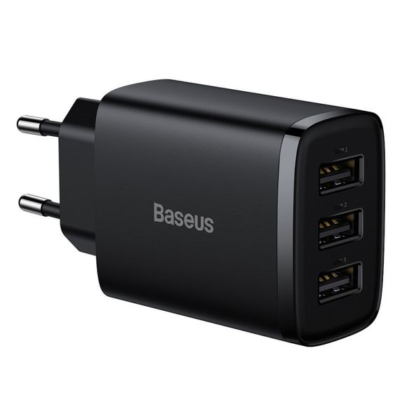 СЗУ Baseus Compact 17W (3USB-A) (CCXJ02) Черный