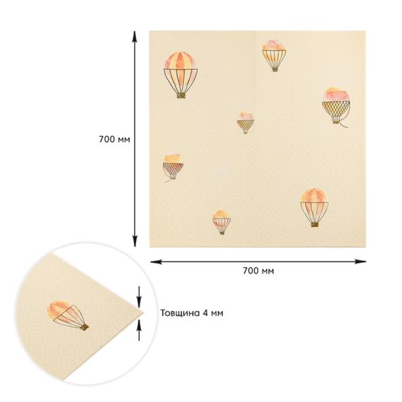 Панель стінова 3D 700*700*4mm повітряні кулі рогожка (D) SW-00001973 | Зображення 2