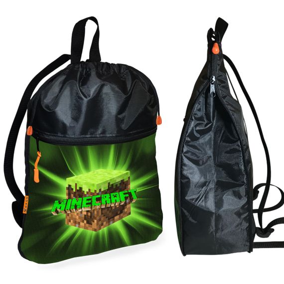Шкільний рюкзак дитячий Minecraft + Сумка для взуття спортивної форми рюкзак-мішок для хлопчика (01724) | Зображення 1