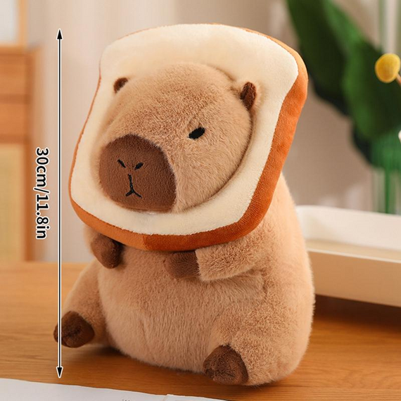 Декоративна м'яка іграшка Капібара 30.5 см, антистрес і затишок для інтер'єру, плюшева колекційна іграшка | Зображення 2