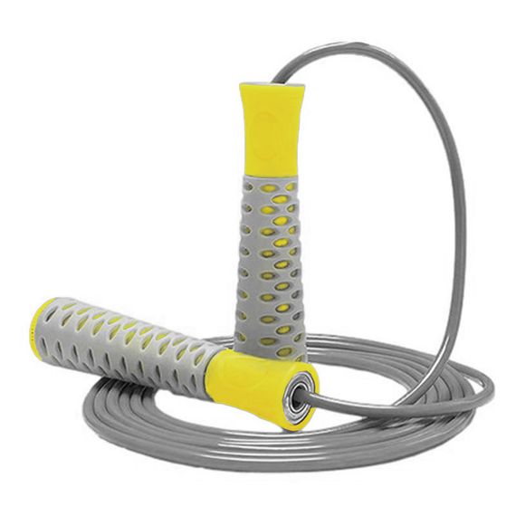 Скакалка Паверплей 4206 Jump Rope PRO+ Сіро-жовта (2,75m.)