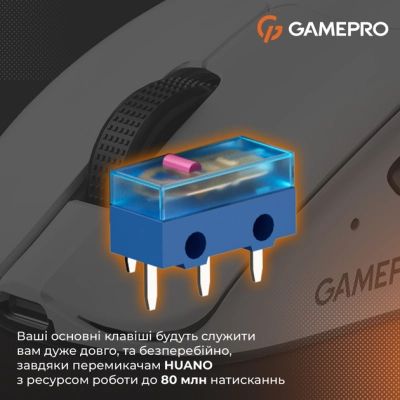 Мышка GamePro Genesis Avenger Wireless/Bluetooth/USB White (GM096W) | Зображення 5