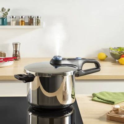 Кастрюля Tefal Secure Trendy, 4л, (скороварка) з паровим кошиком (P2580402) | Зображення 6