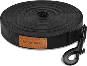 Длинный поводок для собак 20 м нейлоновый, крепкая шлейка с металлическим карабином для дрессировки и прогулок